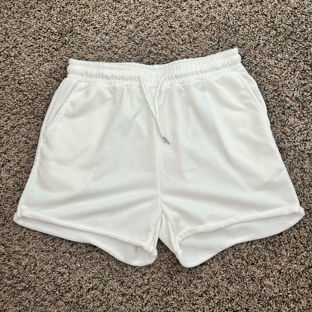 NWOT White Drawstring Shorts